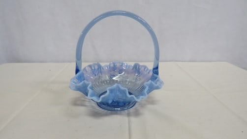 Fenton Lavender Cabbage Rose Brides Basket