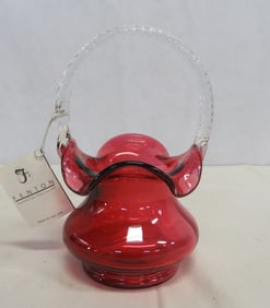Fenton Cranberry Basket