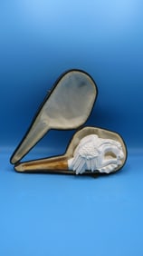Meerschaum Carved Winged Horse Pipe & Case