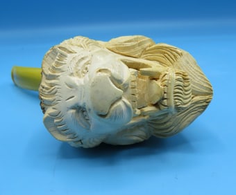 Meerschaum Carved Roaring Lion Pipe