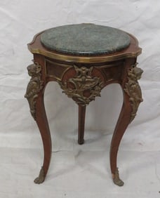 Vintage French Louis XV Marble Top Stand