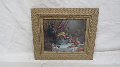 Still Life Print in Antique Frame