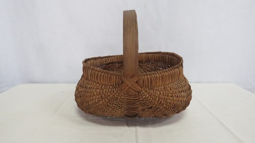 Vintage Appalachian Split Oak Buttocks Basket