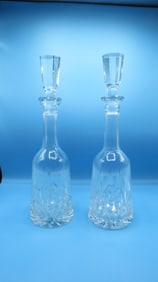 Matched Pair Heavy Crystal Decanters