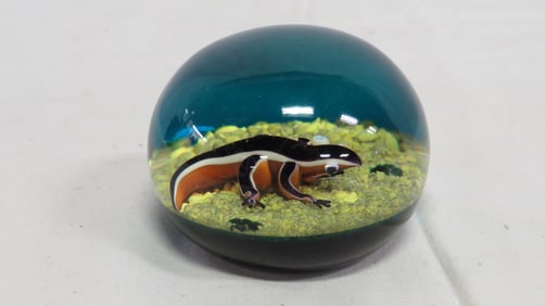 Vintage Baccarat France Salamander Paperweight