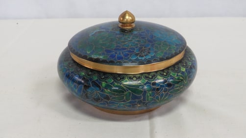 Chinese Zi Jin Cheng Cloisenne Covered Bowl