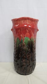 Antique Art Nouveau Majolica Umbrella Stand