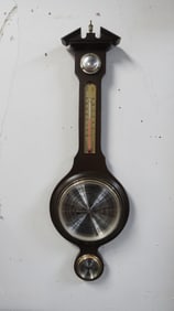 Vintage Mahogany Banjo Style Barometer by Devon