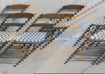 Set of Four New England Primitive Chairs