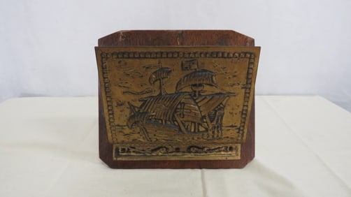 Vintage Brass Ship Theme Letter Holder