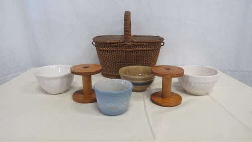 7 pc Vintage Primitive Decor Lot
