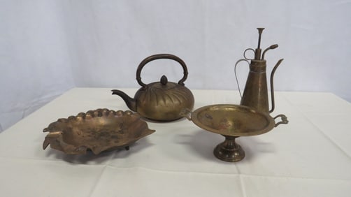 4 pcs Vintage Brass Items