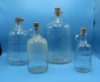 4 White House Vinegar Jars in Assorted Sizes