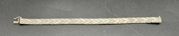 Sterling Silver Woven Herringbone Bracelet