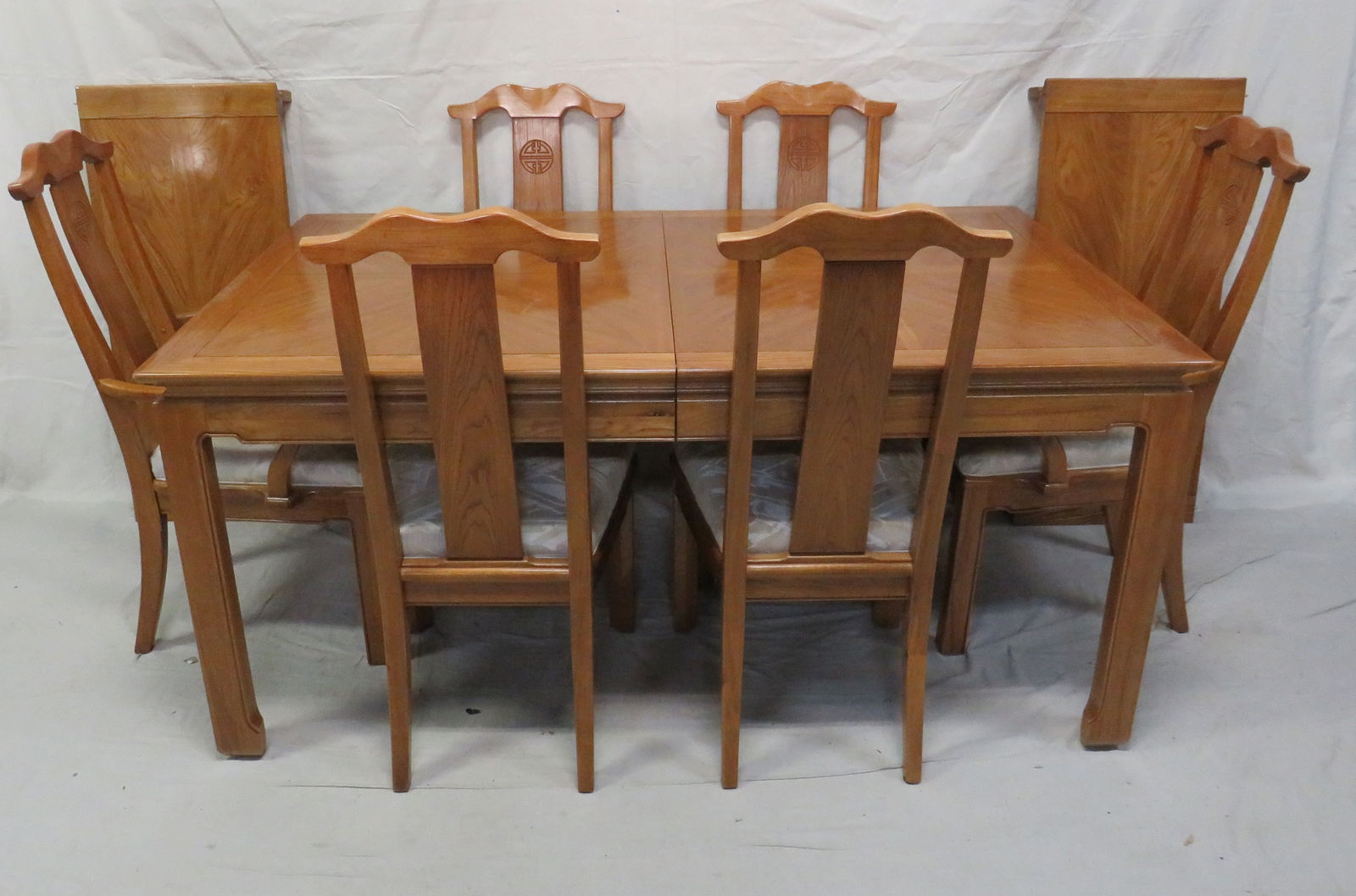 Vintage Chinoiserie Dining Table & Six Chairs (1 of 3)