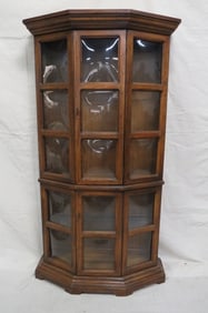 Mid Century Modern Bubble Glass Curio Cabinet