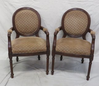 Pair of Louis XVI Style Occasional Chairs