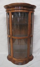 Mid Century Round Glass Curio Cabinet