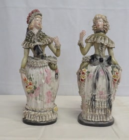 Antique French Women Cordey Figurines