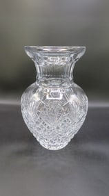 Vintage Heavy Crystal Bulbous Vase