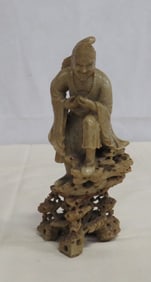 Chinese Soapstone Laughing Immortal Figure