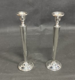 Pair of Sterling Silver 10" Candlesticks