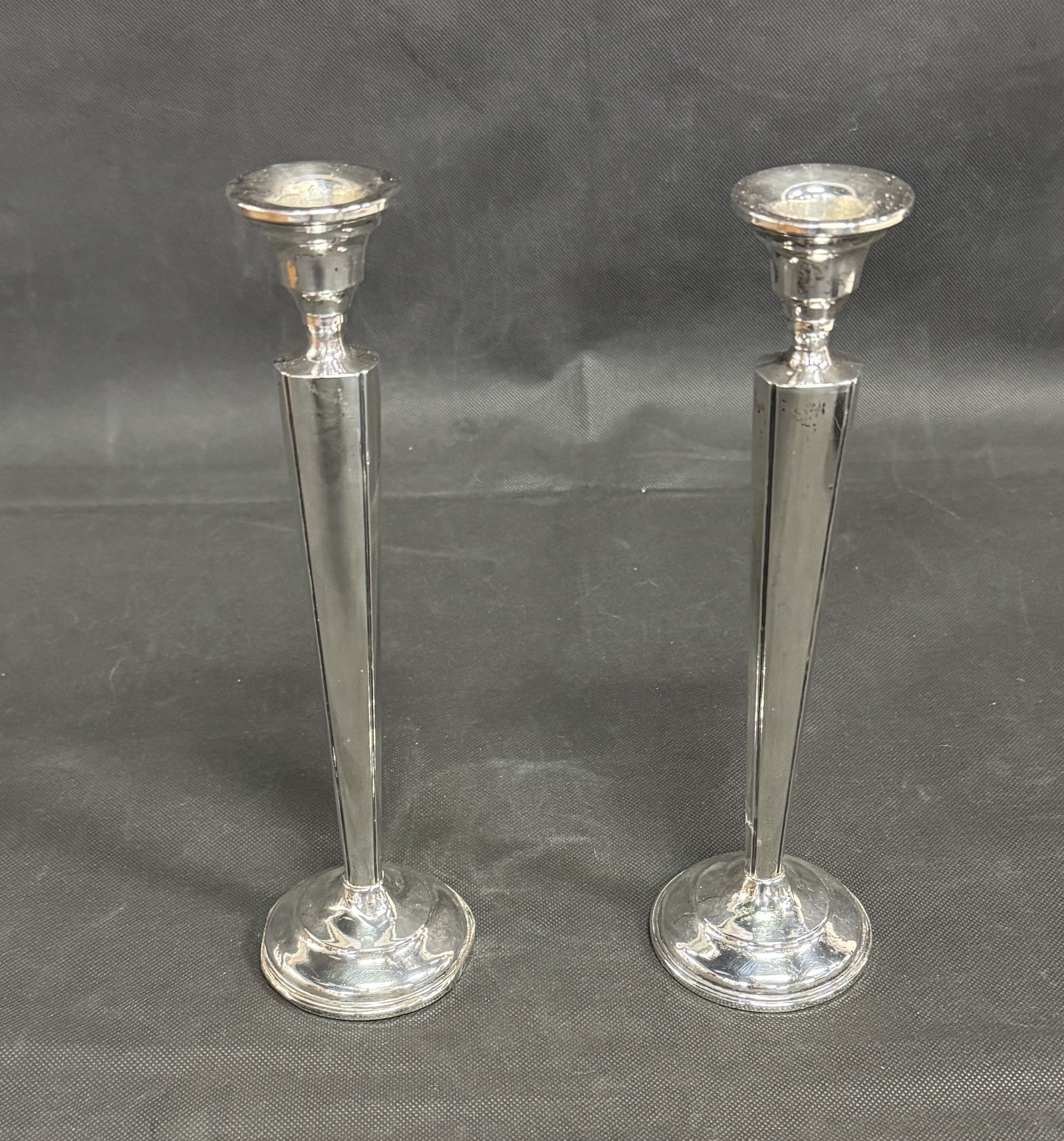 Pair of Sterling Silver 10" Candlesticks (1 of 4)