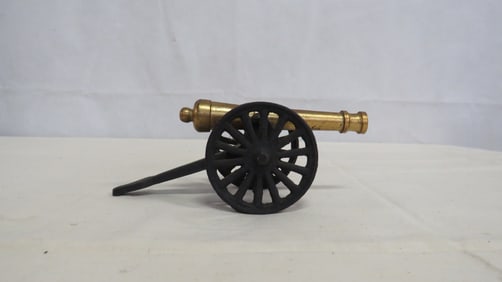 Vintage Brass & Cast Iron Cannon