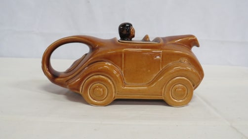 Vintage Art Deco Race Car Teapot