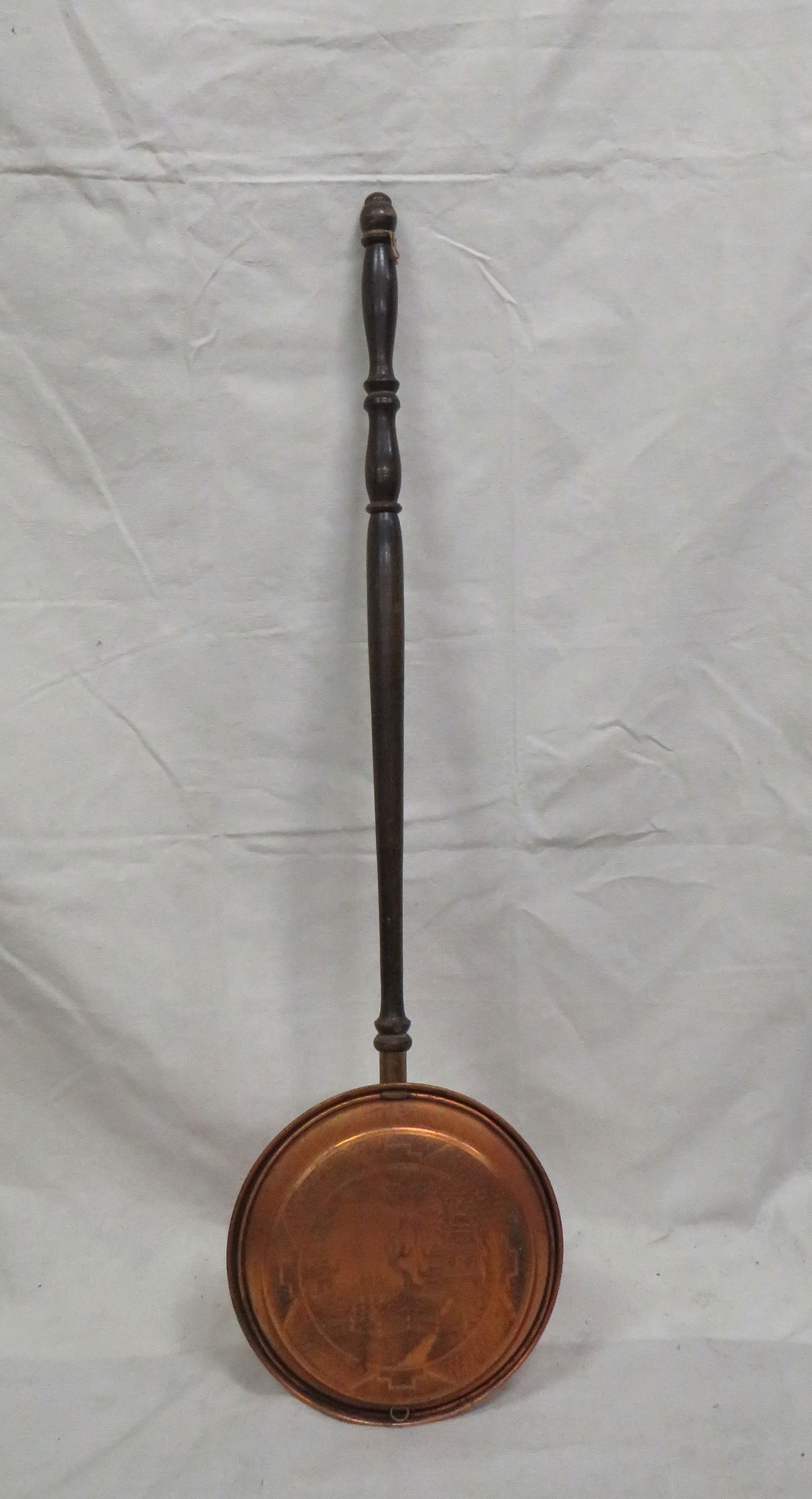 Vintage Solid Copper Bed Warmer (1 of 3)