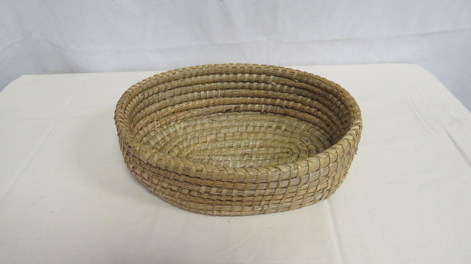 Vintage Coiled Woven Basket (1 of 3)