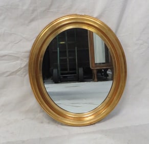 Vintage Oval Gold Leaf Mirror