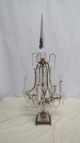 MCM German Crystal Table Chandelier Lamp