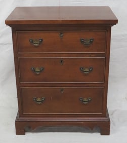 Craftique Three Drawer Mahogany Bedside Chest