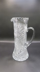 Vintage Brilliant Cut Glass Large Tankard