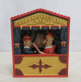 Vintage Cast Iron Mechanical Punch & Judy Bank