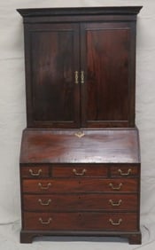 19th C. English Slant Front Georgian Secretary