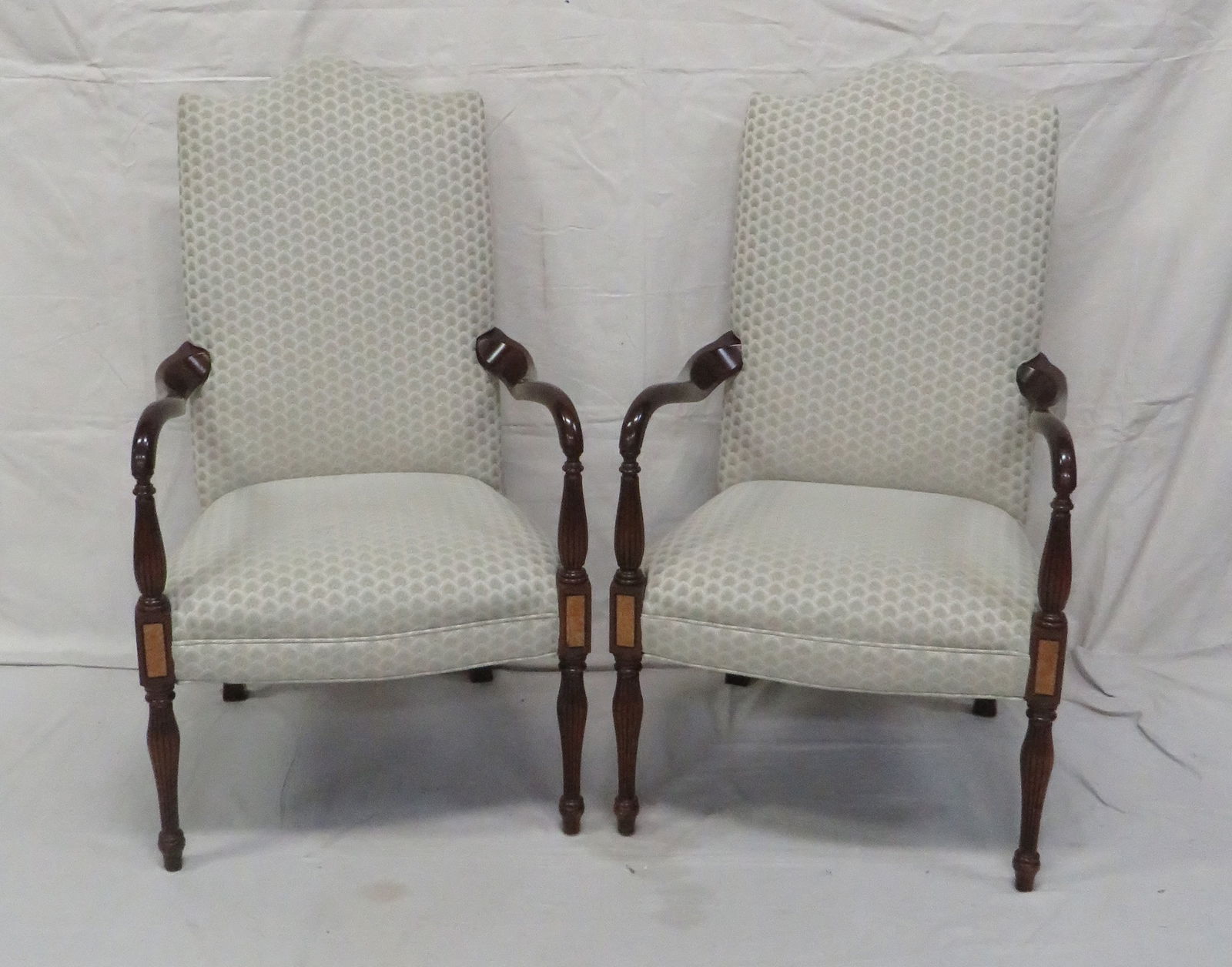 Pair of Wesley Hall Federal Style Fireside Chairs (1 of 5)