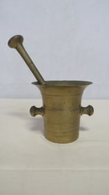 Antique Brass Medical Apothecary Mortar & Pestle