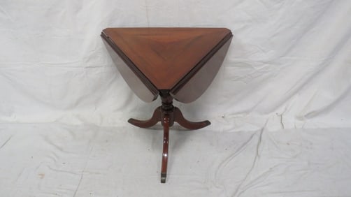Antique Triangle Drop Leaf Occasional Table