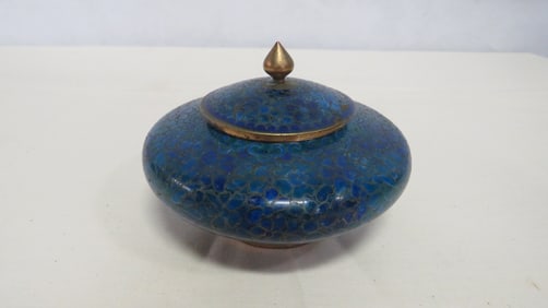Chinese Zi Jin Cheng Cloisenne Covered Bowl