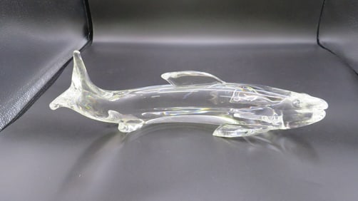 13" Mid Century Steuben Glass Fish Sculpture