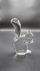 Vintage Baccarat Crystal Squirrel Sculpture