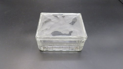 Verlys "Two Doves" Covered Crystal Box
