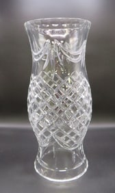 Vintage Bohemian Cut Crystal Hurricane Shade 16"