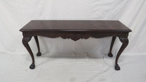 Henredon Georgian Carved Mahogany Sofa Console