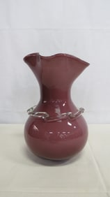 Vintage Large Art Glass Mauve Vase