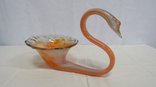 Mid Century Italian Handblown Art Glass Swan