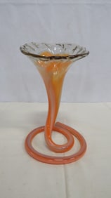 Mid Century Italian Handblown Trumpet Vase