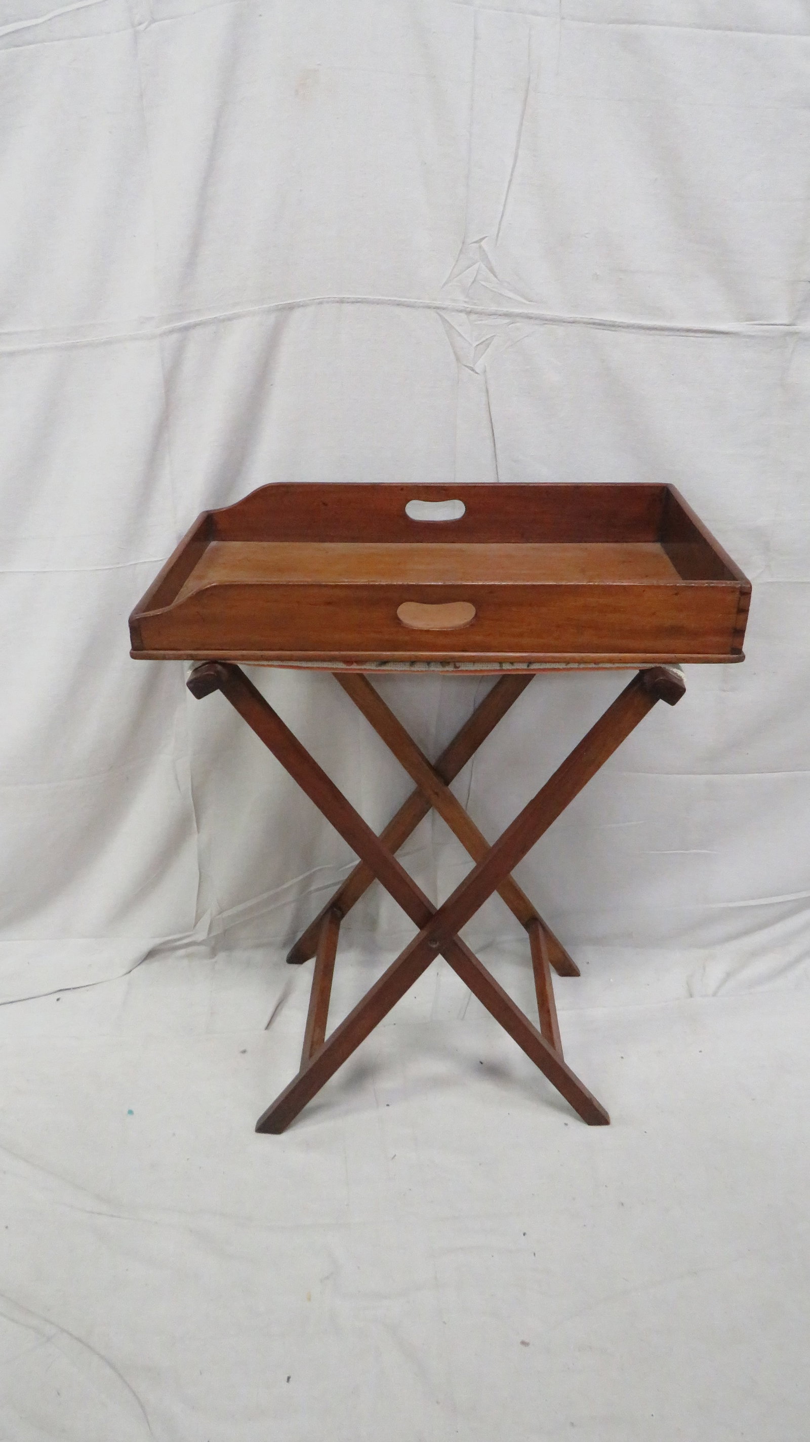 Antique Mahogany Butler Tray on Stand (1 of 5)